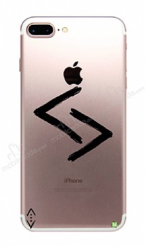 ukur Lisansl iPhone 7 Plus / 8 Plus Siyah Kara Kuzular Logo Klf