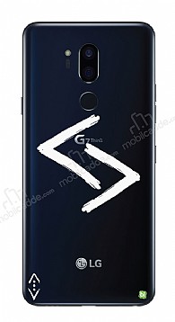 ukur Lisansl LG G7 ThinQ Beyaz Kara Kuzular Logo Klf