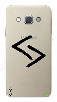 ukur Lisansl Samsung Galaxy A3 Siyah Kara Kuzular Logo Klf