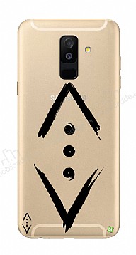 ukur Lisansl Samsung Galaxy A6 Plus 2018 Siyah ukur Logo Klf