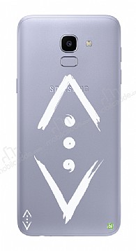ukur Lisansl Samsung Galaxy J6 Beyaz ukur Logo Klf