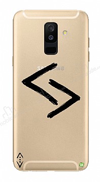ukur Lisansl Samsung Galaxy J8 Siyah Kara Kuzular Logo Klf