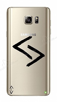 ukur Lisansl Samsung Galaxy Note 5 Siyah Kara Kuzular Logo Klf