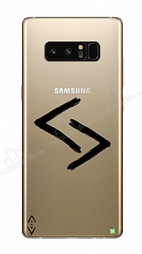 ukur Lisansl Samsung Galaxy Note 8 Siyah Kara Kuzular Logo Klf