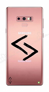 ukur Lisansl Samsung Galaxy Note 9 Siyah Kara Kuzular Logo Klf