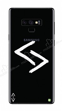 ukur Lisansl Samsung Galaxy Note 9 Beyaz Kara Kuzular Logo Klf
