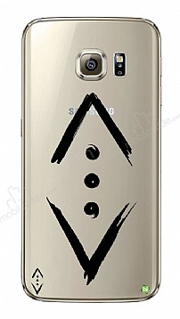 ukur Lisansl Samsung Galaxy S6 Edge Siyah ukur Logo Klf