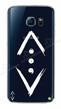 ukur Lisansl Samsung Galaxy S6 Edge Beyaz ukur Logo Klf