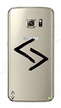 ukur Lisansl Samsung Galaxy S7 Edge Siyah Kara Kuzular Logo Klf