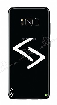 ukur Lisansl Samsung Galaxy S8 Plus Beyaz Kara Kuzular Logo Klf