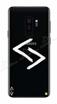 ukur Lisansl Samsung Galaxy S9 Plus Beyaz Kara Kuzular Logo Klf