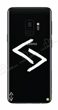 ukur Lisansl Samsung Galaxy S9 Beyaz Kara Kuzular Logo Klf