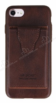 Dafoni Air Jacket iPhone SE 2020 Czdanl Kahverengi Deri Klf