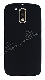 Motorola Moto G4 / G4 Plus Ultra nce Mat Siyah Silikon Klf