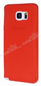 Dafoni Air Slim Samsung Galaxy Note 5 Ultra nce Mat Krmz Silikon Klf