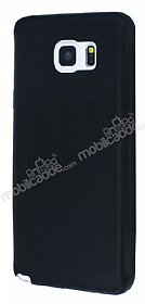 Dafoni Air Slim Samsung Galaxy Note 5 Ultra nce Mat Siyah Silikon Klf