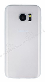 Dafoni Air Slim Samsung Galaxy S7 Edge Ultra nce Mat effaf Beyaz Silikon Klf