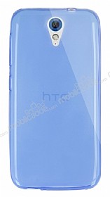 Dafoni Aircraft HTC Desire 620 Ultra nce Mavi Silikon Klf