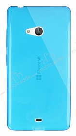 Dafoni Aircraft Microsoft Lumia 540 Ultra nce effaf Mavi Silikon Klf