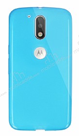 Dafoni Aircraft Motorola Moto G4 / G4 Plus Ultra nce effaf Mavi Silikon Klf