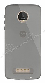 Dafoni Aircraft Motorola Moto Z Play Ultra nce effaf Siyah Silikon Klf