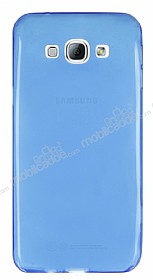 Samsung Galaxy A8 Ultra nce effaf Mavi Silikon Klf