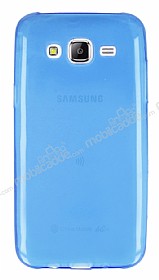 Samsung Galaxy J5 Ultra nce effaf Mavi Silikon Klf