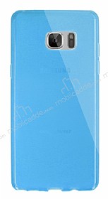 Dafoni Aircraft Samsung Galaxy Note FE Ultra nce effaf Mavi Silikon Klf