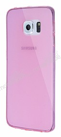 Dafoni Aircraft Samsung Galaxy S6 Edge Ultra nce effaf Pembe Silikon Klf