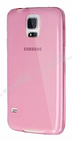 Dafoni Aircraft Samsung i9600 Galaxy S5 Ultra nce effaf Pembe Silikon Klf
