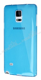 Dafoni Aircraft Samsung N9100 Galaxy Note 4 Ultra nce effaf Mavi Silikon Klf