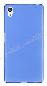 Sony Xperia Z5 Ultra nce effaf Mavi Silikon Klf