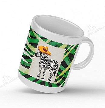 Dafoni Art Mexican Zebra Beyaz Kupa Bardak