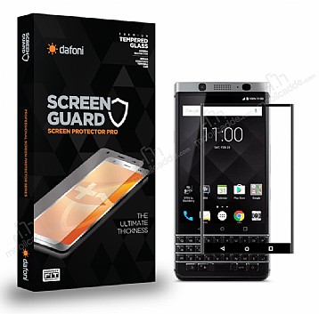 Dafoni BlackBerry KEYOne Tempered Glass Premium Full Siyah Cam Ekran Koruyucu