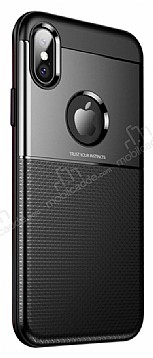 Dafoni Business Shield iPhone X / XS Siyah Silikon Klf
