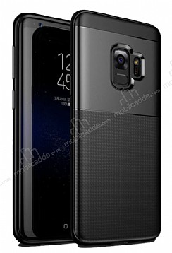 Dafoni Business Shield Samsung Galaxy S9 Plus Siyah Silikon Klf