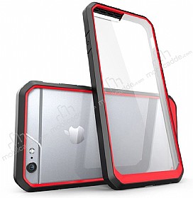 Dafoni Color Side iPhone 6 Plus / 6S Plus Kristal Krmz Klf