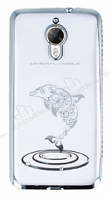 Dafoni Crystal Dream General Mobile GM 5 Plus Tal nci Silver Kenarl Silikon Klf