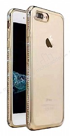 Dafoni Crystal Dream iPhone 7 Plus / 8 Plus Tal Gold Silikon Klf