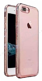 Dafoni Crystal Dream iPhone 7 Plus / 8 Plus Tal Rose Gold Silikon Klf