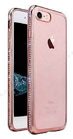 Dafoni Crystal Dream iPhone 7 / 8 Tal Rose Gold Silikon Klf