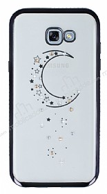 Dafoni Crystal Dream Samsung Galaxy A3 2017 Tal Ay Siyah Kenarl Silikon Klf