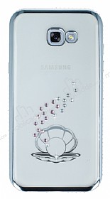 Dafoni Crystal Dream Samsung Galaxy A7 2017 Tal nci Silver Kenarl Silikon Klf