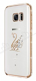 Dafoni Crystal Dream Samsung Galaxy S6 Edge Tal Kuu Gold Kenarl Silikon Klf