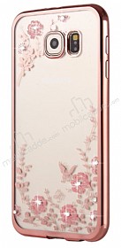 Dafoni Crystal Dream Samsung Galaxy S7 Tal Rose Gold effaf Silikon Klf