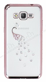 Dafoni Crystal Dream Samsung Galaxy Grand Prime / Prime Plus Tal Peacock Rose Gold Kenarl Silikon Klf