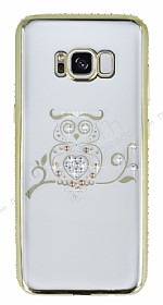 Dafoni Crystal Dream Samsung Galaxy S8 Tal Bayku Gold Kenarl Silikon Klf