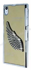 Dafoni Eagle Wings Sony Xperia Z1 Gold Metal Rubber Klf