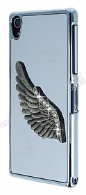 Dafoni Eagle Wings Sony Xperia Z2 Silver Metal Rubber Klf