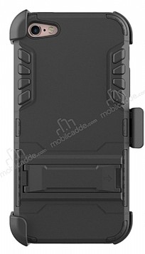 Dafoni Extra Defence iPhone SE / 5 / 5S Kemer Klipsli Siyah Ultra Koruma Klf
